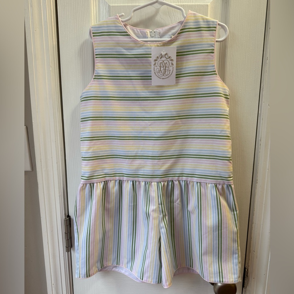 The Beaufort Bonnet Company Mae Ryan Rainbow Row Romper NWT!